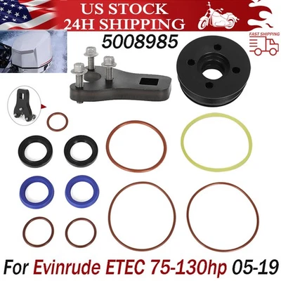 Trim Tilt Piston Seal Kit 5008985 & End Cap For 2005-2019 Evinrude ETEC 75-130hp - Image 1 of 4