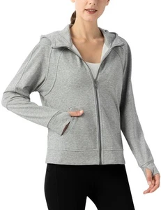 TBMPOY Women's Casual Full Zip Up Hoodies Lightweight Thin Cotton Long Sleeve... - Picture 1 of 7