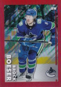 2022-23 TOPPS CHROME NHL STICKER #482 BROCK BOESER SSP RED /5 MADE-CANUCKS - Picture 1 of 1