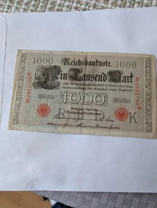 1910 Germany 1000 Gold Marks  Very Nice Circ Banknote - Picture 1 of 2