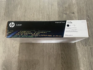New HP 117A Black Genuine HP Laser Toner Cartridge W2070A Damaged Box - Picture 1 of 6