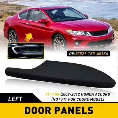 Panel de reposabrazos de puerta para Honda Accord 2008-2012 cupé cuero negro lado derecho Foto 1 de 4
