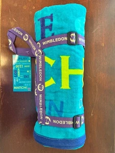 Christy’s Wimbledon The Championships Tennis 59"x29" Beach Towel Teal Purple - Picture 1 of 4