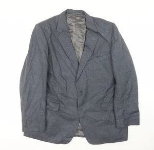 Magee Men's Grey Striped Wool Blazer Jacket 44R - Picture 1 of 12