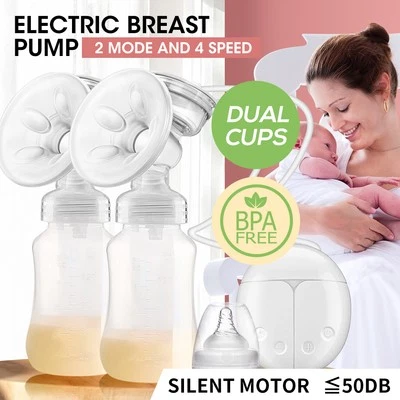 Electric Breast Pump Automatic Milk Suction Double Side Intelligent Baby Feeder - image 1 of 4