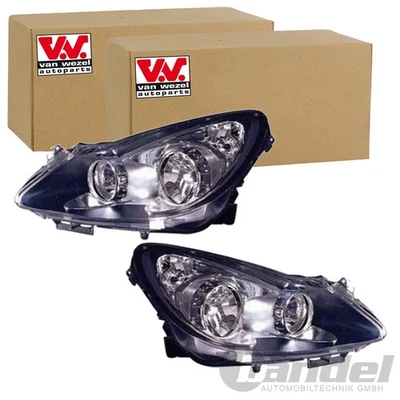 2x VAN WEZEL H7/H1 SCHEINWERFER SET LINKS+RECHTS passend für OPEL CORSA - Bild 1 von 4