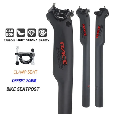 Tubo de asiento de bicicleta de carbono para tija de sillín MTB 27,2/30,8/31,6*350/400 mm piezas de cuadro de bicicleta Foto 1 de 4