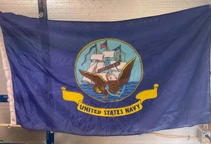 US Navy Polyester Flag 5x3' Lightweight minor wear - Picture 1 of 2