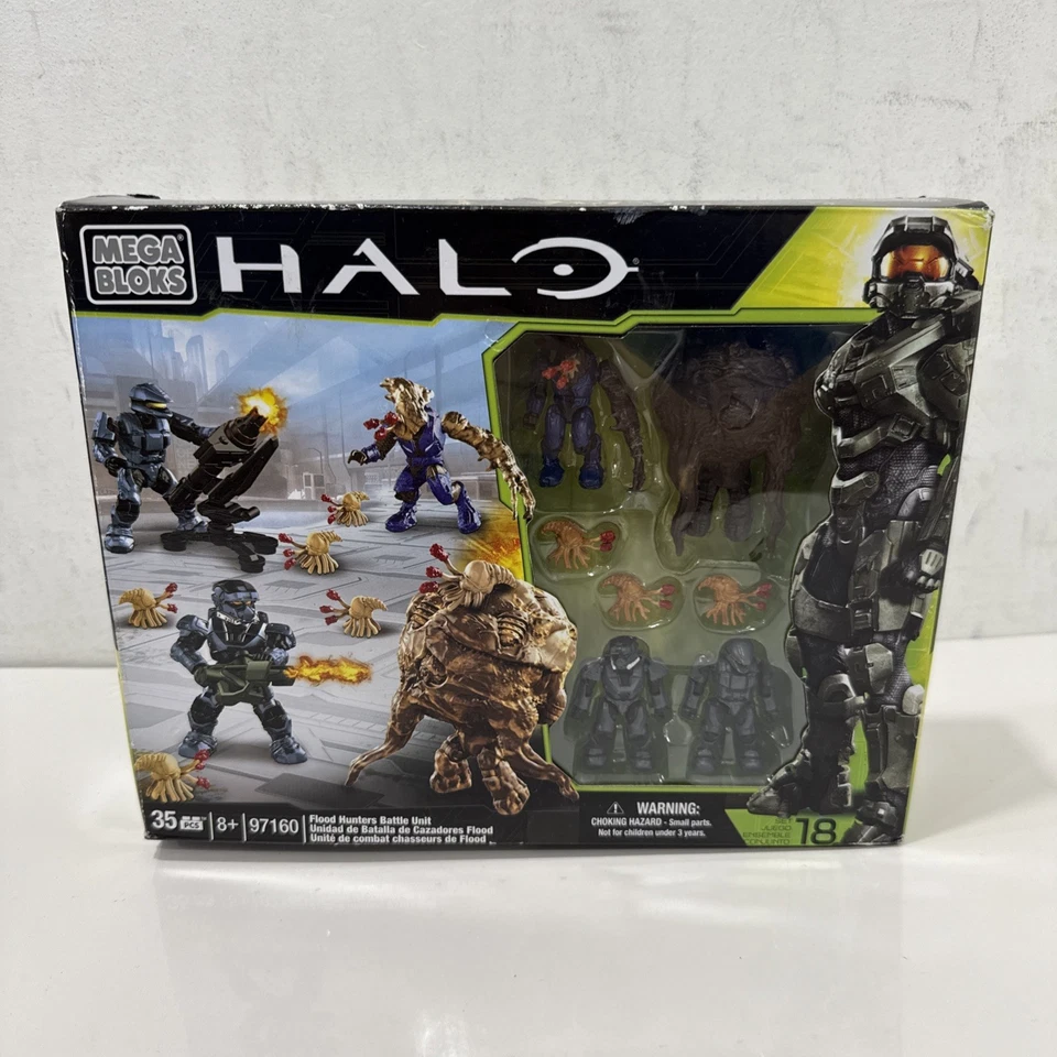 Halo Mega Bloks Flood Hunters Battle Unit Set 97160 Sealed * DAMAGED PACKAGING * - Image 1 of 4