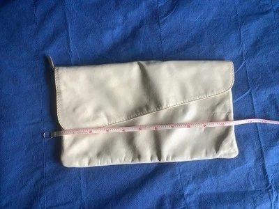 Vintage Buttery Soft WHITE LEATHER Envelope Clutch Purse 1950’s-60’s - Image 1 of 4