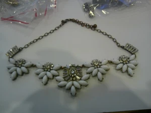 Collana Leslie Danzis Satement 12" chiusura aragosta Adj MANCANO 2 BAGETTE SET PEZZI - Foto 1 di 8