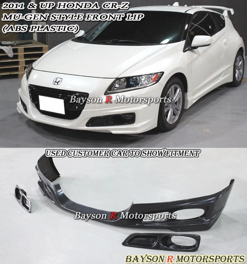 Se adapta a 11-12 Honda CR-Z estilo Mu-gen labio delantero + cubiertas antiniebla (ABS) Foto 1 de 1