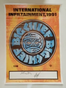 1991 BIG CHIEF INTERNATIONAL INFILTAINMENT CONCERT POSTER SUB POP ARTIST SIGNED - Picture 1 of 5