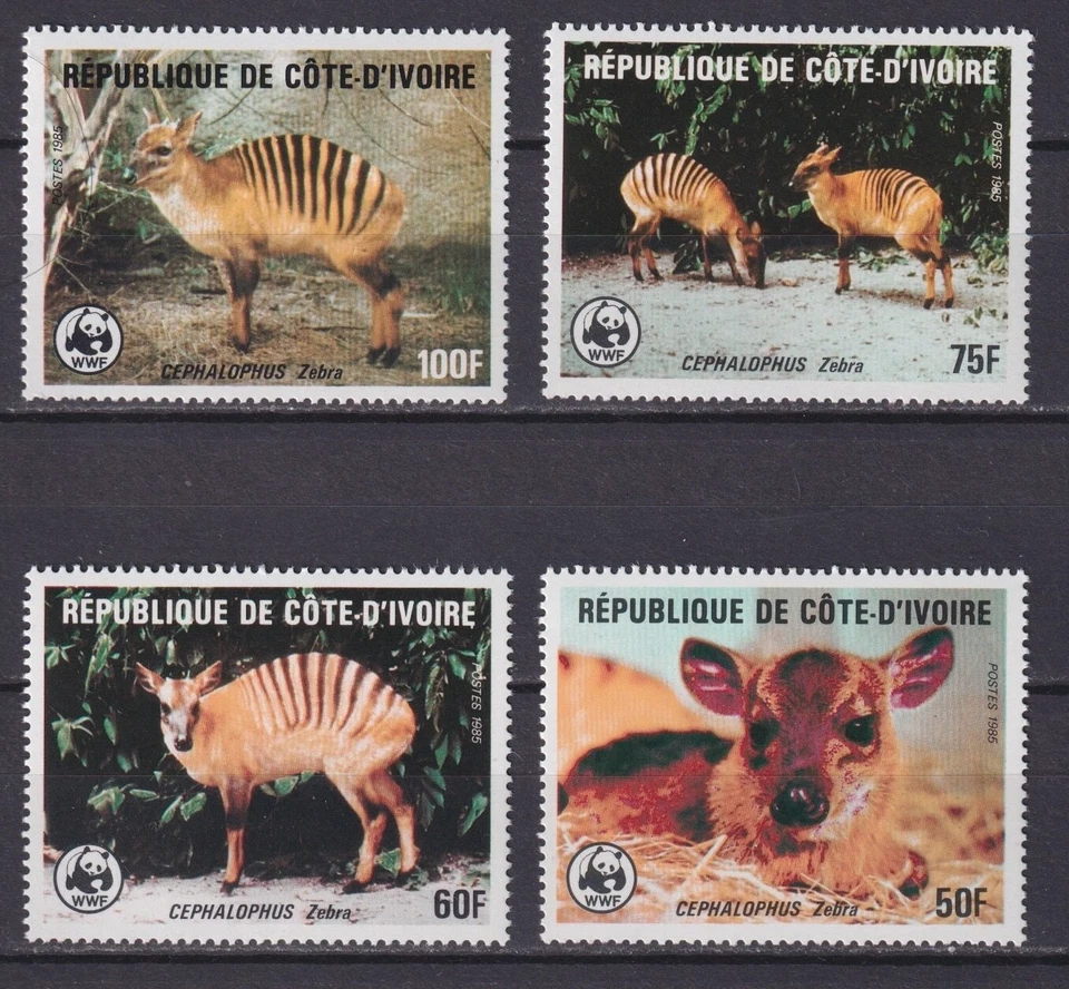 Costa de Marfil 1985 fauna, animales salvajes, WWF MNH** Foto 1 de 1