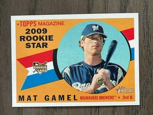2009 Topps Heritage Mat Gamel Rookie Card #132 Milwaukee Brewers (A) - Picture 1 of 2