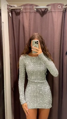 VESTIDO CORTO ZARA LENTEJUELAS TODAS LAS TALLAS REF. PLATA | 5063/809 - Imagen 1 de 4