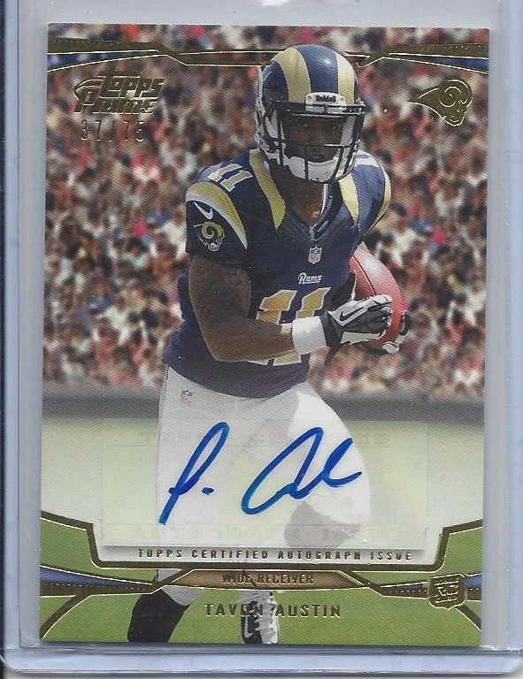 TAVON AUSTIN 2013 TOPPS PRIME GOLD RAMS AUTO RC #D 37/75 - Image 1 of 1