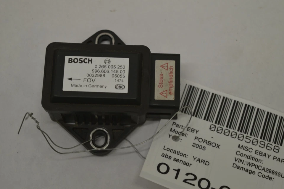 05-12 PORSCHE BOXSTER CAYMAN ABS SENSOR ACELERACIÓN OEM  Foto 1 de 4