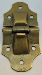 Antique Brass Plated Stamped Steel Trunk Stop Hinge, chest, steamer antique old  - Picture 1 of 8