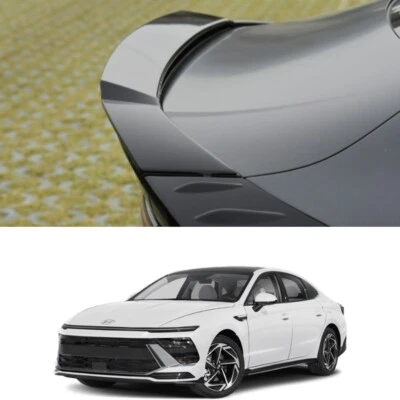 TRUNK SPOILER BLACK PAINTED For Hyundai Sonata 2024~2025 Foto 1 de 4