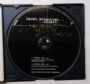 Sarah McLahlan Stupid 2 Track Promo CD Radio Album Mix 2004 - Picture 1 of 1