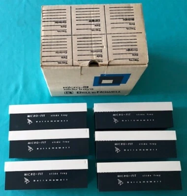NOS Bell & Howell Micro-Fit Slide Trays Each Holds 30 slides #071079 - 6 trays - Image 1 of 4