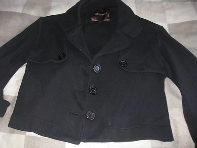 Chaqueta Suéter 525 AMERICA Negra Con Botones Manga Larga Algodón Talla S ¡MIRA! Foto 1 de 4