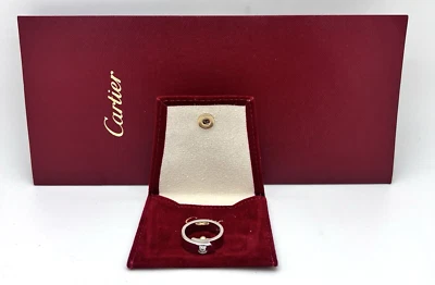 Cartier Anniversary Ribbon Wrap Ring – 18K White Gold, ~0.10ct Diamond, Size 6 - Image 1 of 4