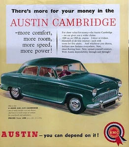 1955 Austin Cambridge "More For Your Money" Original Color Ad - Picture 1 of 1