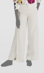 $1690 Ralph Lauren Women's White Leora Wide-Leg Crepe Pants Size 8 - Picture 1 of 3