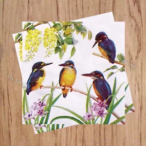 20pcs Paper Napkins White Serviette 3ply Birds Lunch Dinner Wedding Party AU - Picture 1 of 2