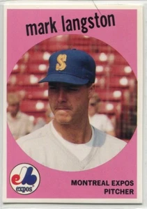 1989 Baseball Card Magazine '59 Topps #54 Mark Langston Montreal Expos - Picture 1 of 2