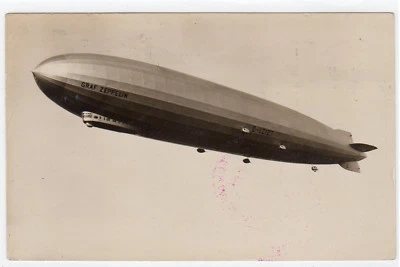 1929 Germany RPPC Graf Zeppelin Post Card, South American Flight, LZ127, Si24F - Image 1 of 2