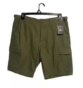 New O’Neill Shorts Mens 36 9.5” Inseam Ripstop Army Green Hiking Gorpcore Cargo - Picture 1 of 6