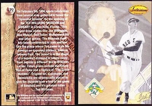 PRISTINE LOT 2 1994 Ted Williams #LP2 LP2A SP BROWN Var. Kurzdruck, GEM MINT - Bild 1 von 1