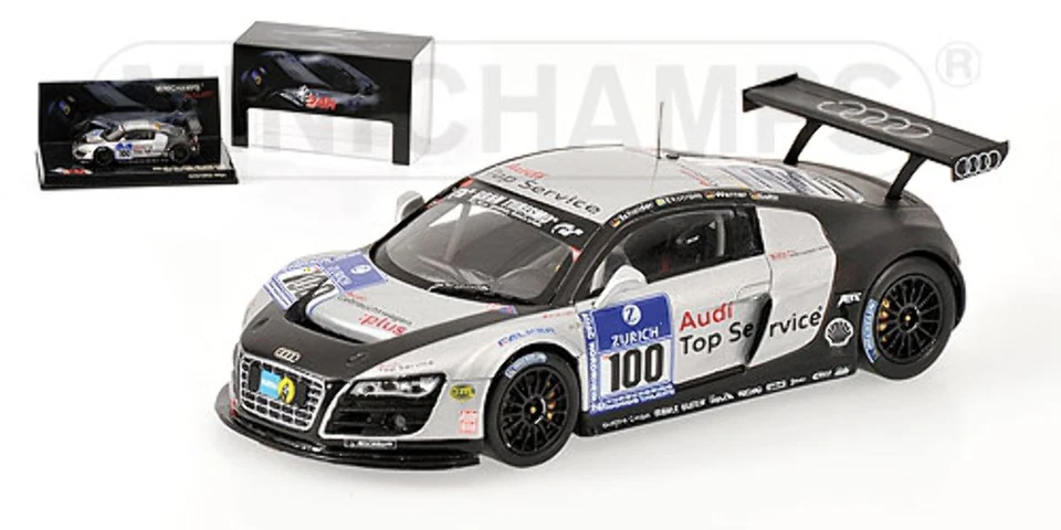 Minichamps 437091900 AUDI R8 LMS SCHNEIDER LUHR 24H NURBURGRING 2009 scale 1:43 - Image 1 of 1