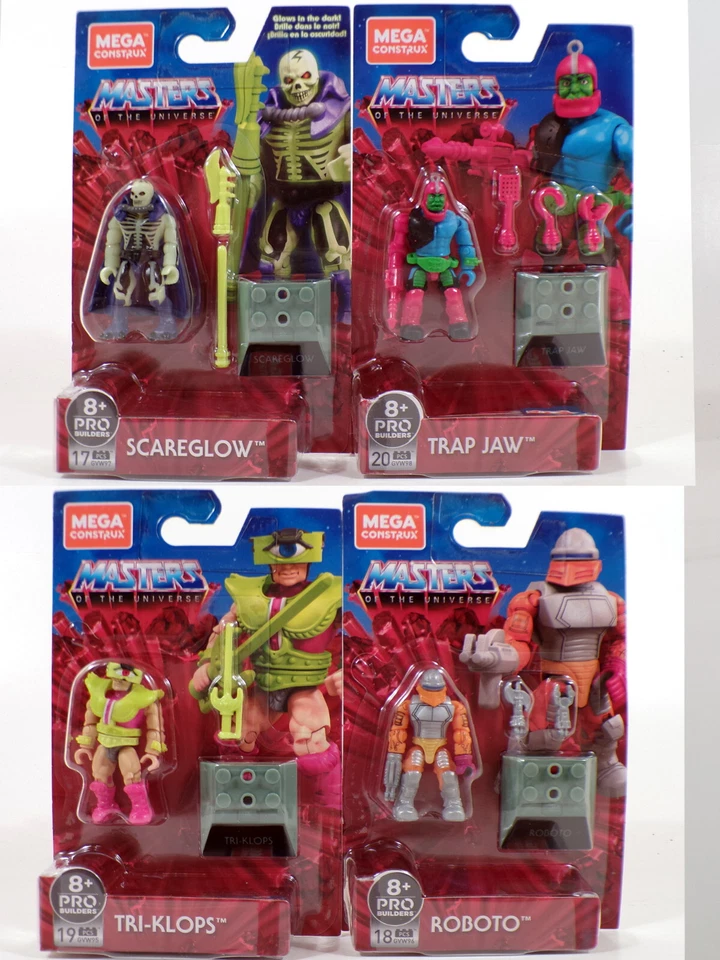 Mega Construx Masters of the Universe 4 Figure Lot Trap Jaw Tri Klops Scareglow+ - Image 1 of 4