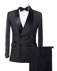 Business Men Suits Blazer Slim Fit Groom Groomsman Wedding Work Formal Wear