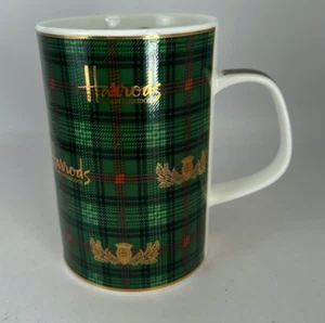Harrods Fine Bone China Knightsbridge Tartan Design Tea / Coffee Mug Cup *VGC* - Foto 1 di 8