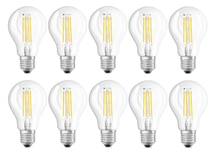 10x Osram LED E27 G45 Filament KLAR 6W = 60W Tropfen 806lm 230V Warmweiß 2700K - Bild 1 von 6