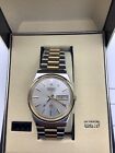Vintage Seiko Sq Men's Day Date Gold  Two-Tone Watch~ Runs Intermittently -Parts