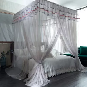 summer netting for bed mosquito net with frames simple pattern palace style new - Picture 1 of 36