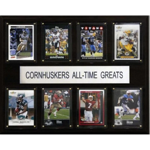 NCAA Football 12"x15" Nebraska Cornhuskers All-Time Greats Plaque Cover