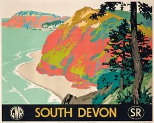 South Devon : Frank Newbould : 1939 : Archival Quality Art Print - Picture 1 of 2