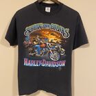 VINTAGE HARLEY DAVIDSON SHOW YOUR COLORS 1988 MADE IN USA TEE Large