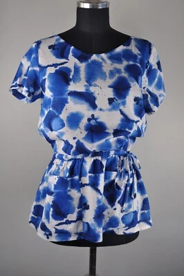 Top Koi By Kathy Peterson para mujer talla mediana azul y blanco Foto 1 de 4