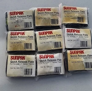 Lot Of 9 Sunpak 620-731 Quick Release Plate with Bubble Level for 6601UT, 2001UT - Picture 1 of 4
