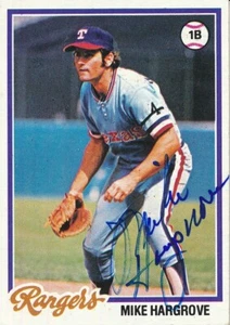 Mike Hargrove Autographed 1978 TOPPS Card #172 Texas Rangers 183043 - Picture 1 of 1