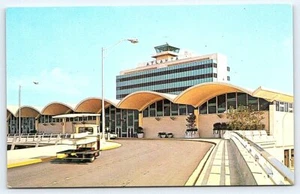 Atlanta GA Postkarte Passagierrampe zum Eingang des Jet-Age Flughafens von Atlanta - Bild 1 von 2