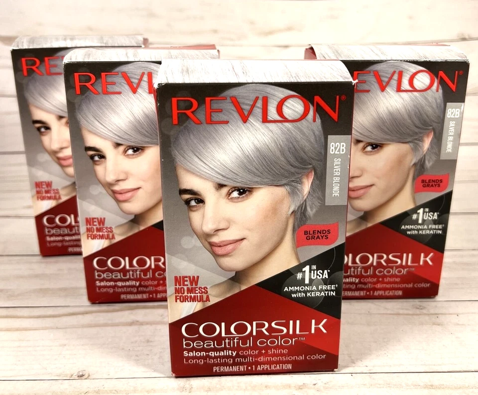 REVLON Colorsilk Color Permanent Hair Color #82B SILVER BLONDE*
